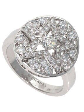 Chanel Comet Diamond 56 Ring 18K White Gold